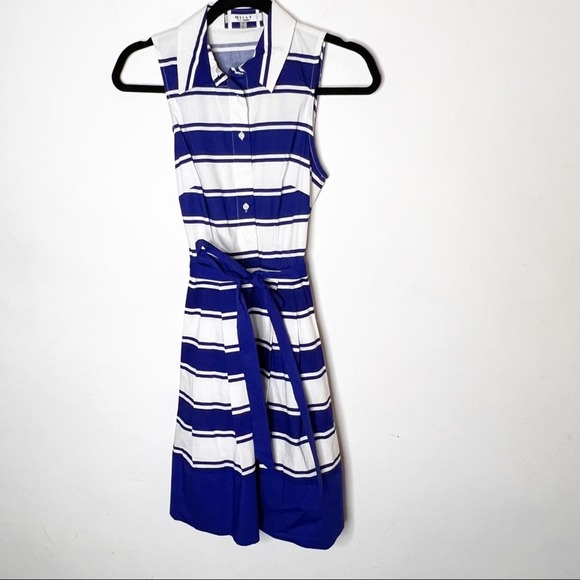 Milly for Design Nation Blue & White Striped Dress SZ 2 - Picture 5 of 9